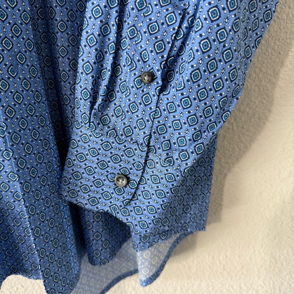 George Straight Collection by Wrangler Patterned Button-Down Shirt - Picture 4 of 5